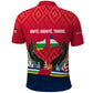 Central African Republic Polo Shirt Red Blue Green Tribal Design - African Pride