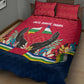 Central African Republic Quilt Bed Set Red Blue Green Tribal Design - African Pride