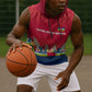 Central African Republic Sleeveless Hoodie Red Blue Green Tribal Design - African Pride