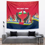 Central African Republic Tapestry Red Blue Green Tribal Design - African Pride