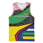 Central African Republic Basketball Jersey Multicolor Tribal Design TS04