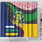 Central African Republic Shower Curtain Multicolor Tribal Design - African Pride