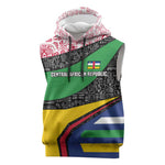 Central African Republic Sleeveless Hoodie Multicolor Tribal Design - African Pride