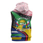 Central African Republic Sleeveless Hoodie Multicolor Tribal Design - African Pride