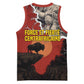 Central African Republic Basketball Jersey Red Black Nature Design and Buffalo TS04