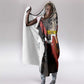 Central African Republic Hooded Blanket Red Black Nature Design and Buffalo - African Pride