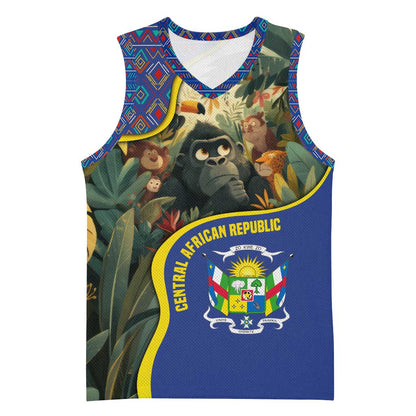 Central African Republic Basketball Jersey Jungle Animal TS04