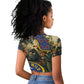 Central African Republic Raglan Cropped T shirt Jungle Animal - African Pride