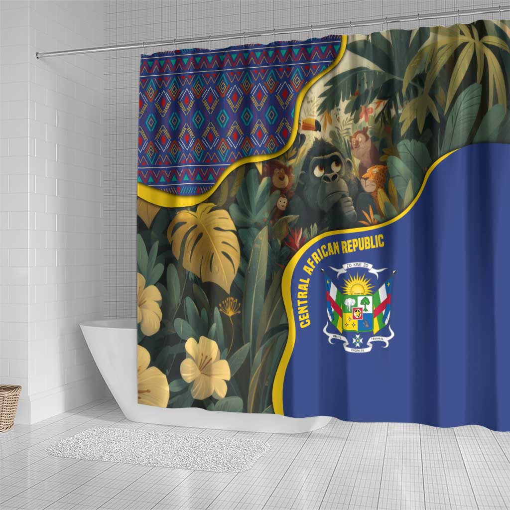 Central African Republic Shower Curtain Jungle Animal - African Pride