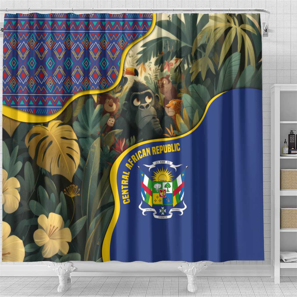 Central African Republic Shower Curtain Jungle Animal - African Pride