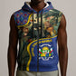 Central African Republic Sleeveless Zip Hoodie Jungle Animal - African Pride