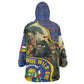 Central African Republic Wearable Blanket Hoodie Jungle Animal - African Pride