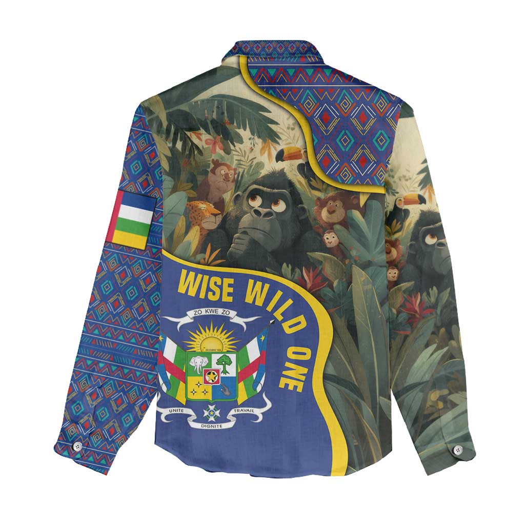 Central African Republic Women Casual Shirt Jungle Animal - African Pride