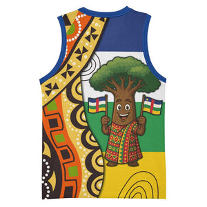 Central African Republic Basketball Jersey Baobab and Flag TS04
