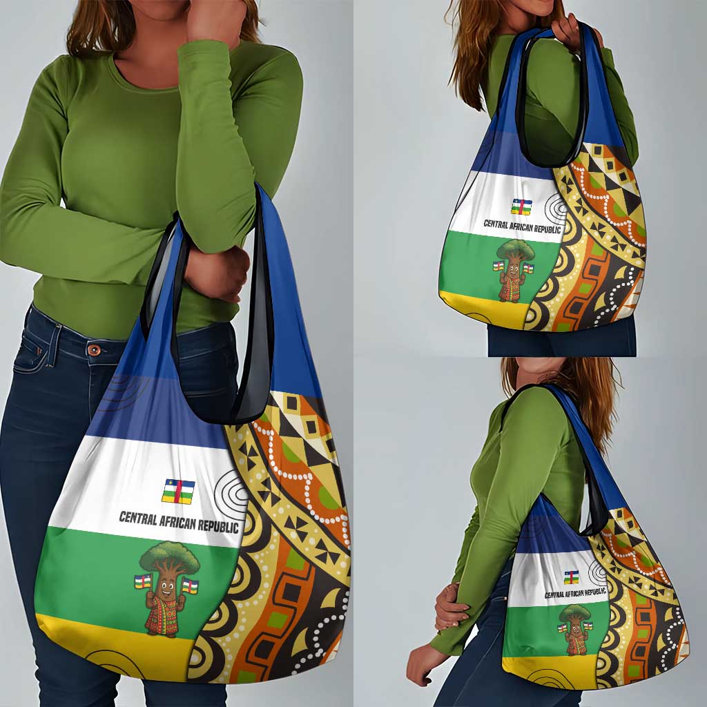 Central African Republic Grocery Bag Baobab and Flag - African Pride