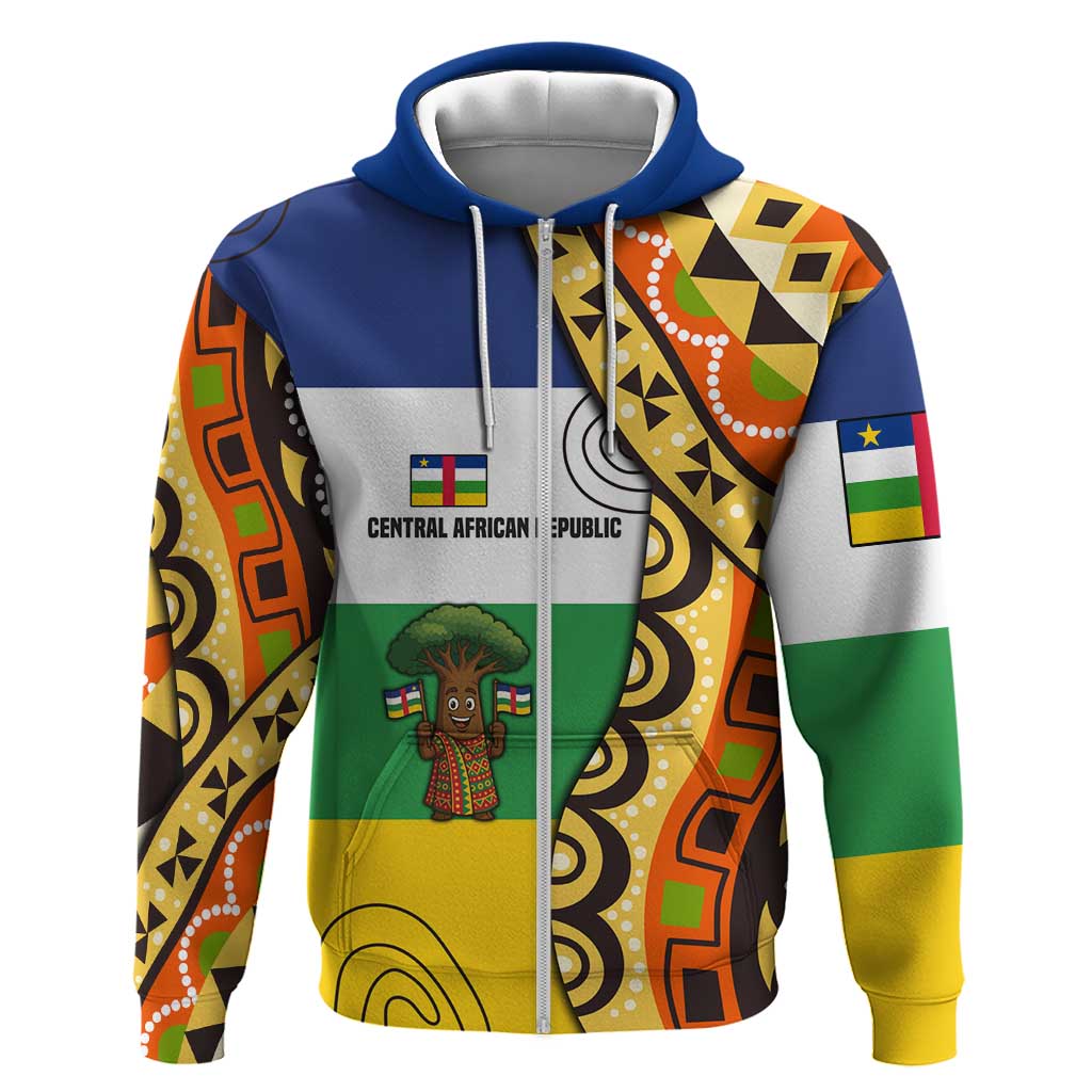Central African Republic Hoodie Baobab and Flag - African Pride