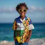 Central African Republic Kid Hawaiian Shirt Baobab and Flag - African Pride