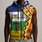 Central African Republic Sleeveless Zip Hoodie Baobab and Flag - African Pride