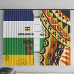 Central African Republic Window Curtain Baobab and Flag - African Pride