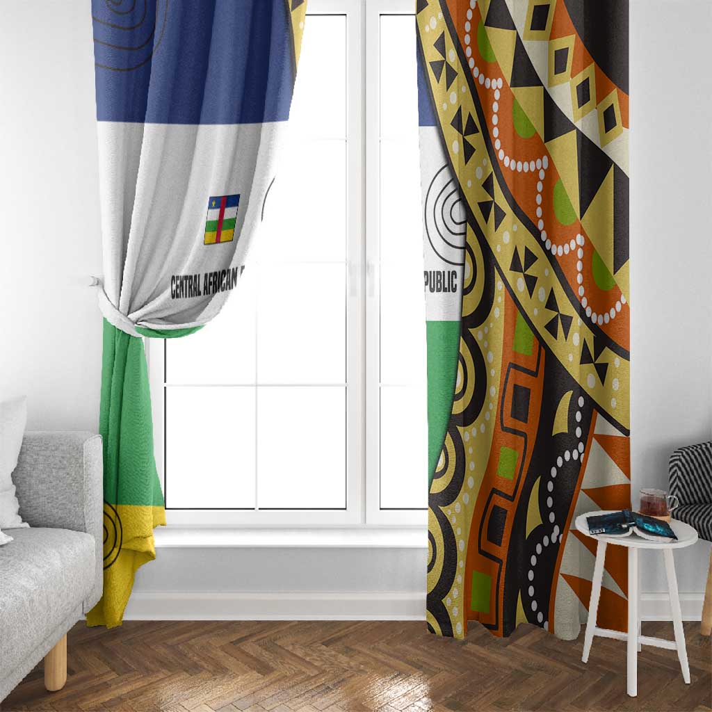 Central African Republic Window Curtain Baobab and Flag - African Pride