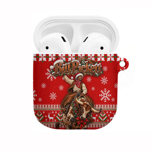 Bill Pickett Christmas Cowboy AirPods Case Snowy Winter Western Rodeo Horse Rider Art