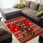 Bill Pickett Christmas Cowboy Area Rug Snowy Winter Western Rodeo Horse Rider Art