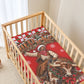 Bill Pickett Christmas Cowboy Baby Bed Cover Snowy Winter Western Rodeo Horse Rider Art