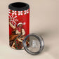 Bill Pickett Christmas Cowboy 4 in 1 Can Cooler Tumbler Snowy Winter Western Rodeo Horse Rider Art