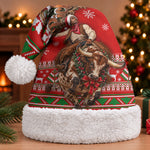Bill Pickett Christmas Cowboy Christmas Santa Hat Snowy Winter Western Rodeo Horse Rider Art