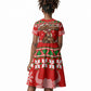 Bill Pickett Christmas Cowboy Kid Short Sleeve Dress Snowy Winter Western Rodeo Horse Rider Art