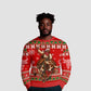 Bill Pickett Christmas Cowboy Ugly Christmas Sweater Snowy Winter Western Rodeo Horse Rider Art