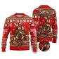 Bill Pickett Christmas Cowboy Ugly Christmas Sweater Snowy Winter Western Rodeo Horse Rider Art