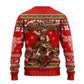 Bill Pickett Christmas Cowboy Ugly Christmas Sweater Snowy Winter Western Rodeo Horse Rider Art