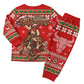 Bill Pickett Christmas Cowboy Christmas Pajama Set Snowy Winter Western Rodeo Horse Rider Art