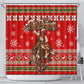 Bill Pickett Christmas Cowboy Shower Curtain Snowy Winter Western Rodeo Horse Rider Art