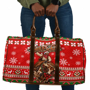 Bill Pickett Christmas Cowboy Travel Bag Snowy Winter Western Rodeo Horse Rider Art