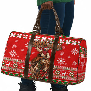 Bill Pickett Christmas Cowboy Travel Bag Snowy Winter Western Rodeo Horse Rider Art