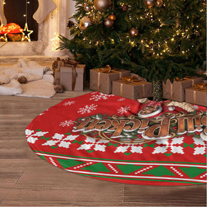 Bill Pickett Christmas Cowboy Tree Skirt Snowy Winter Western Rodeo Horse Rider Art