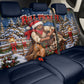 Bill Pickett Christmas Bull Rider Back Car Seat Cover Snowy Winter Western Rodeo Night Art