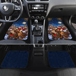 Bill Pickett Christmas Bull Rider Car Mats Snowy Winter Western Rodeo Night Art
