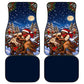 Bill Pickett Christmas Bull Rider Car Mats Snowy Winter Western Rodeo Night Art