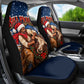 Bill Pickett Christmas Bull Rider Car Seat Cover Snowy Winter Western Rodeo Night Art