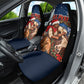 Bill Pickett Christmas Bull Rider Car Seat Cover Snowy Winter Western Rodeo Night Art