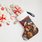 Bill Pickett Christmas Bull Rider Christmas Stocking Snowy Winter Western Rodeo Night Art