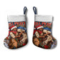 Bill Pickett Christmas Bull Rider Christmas Stocking Snowy Winter Western Rodeo Night Art