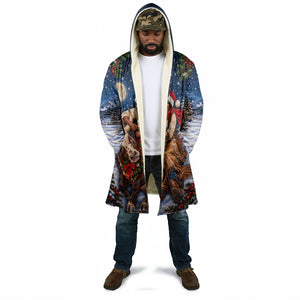 Bill Pickett Christmas Bull Rider Cloak Snowy Winter Western Rodeo Night Art