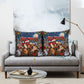 Bill Pickett Christmas Bull Rider Pillow Cover Snowy Winter Western Rodeo Night Art