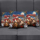 Bill Pickett Christmas Bull Rider Pillow Cover Snowy Winter Western Rodeo Night Art