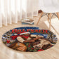 Bill Pickett Christmas Bull Rider Round Carpet Snowy Winter Western Rodeo Night Art