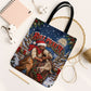 Bill Pickett Christmas Bull Rider Tote Bag Snowy Winter Western Rodeo Night Art